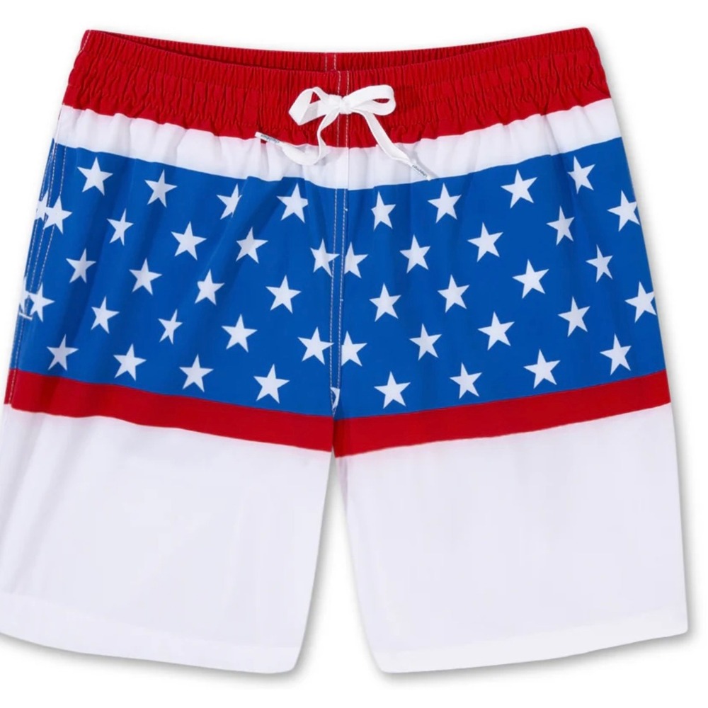 Chubbies‎ Uncle Sammies Swim Trunks Shorts Red White Blue USA Patriotic M